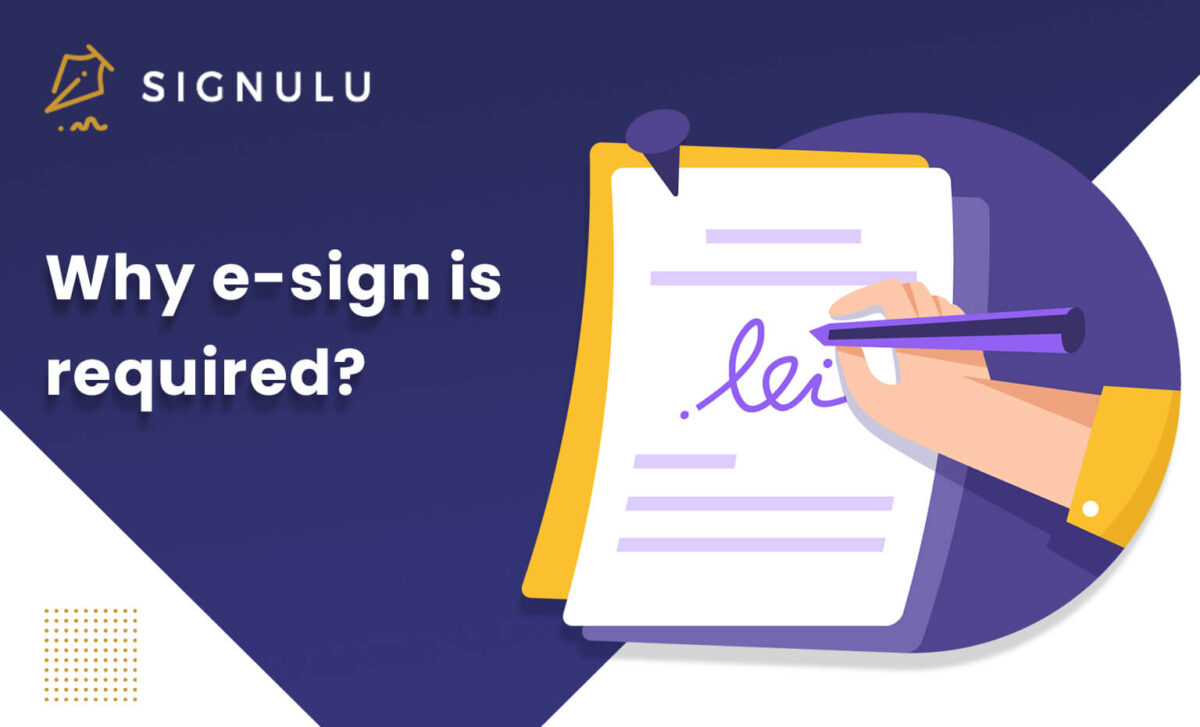 Why esign is required